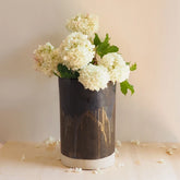 Grand vase unique fait-main en porcelaine couleur bronze